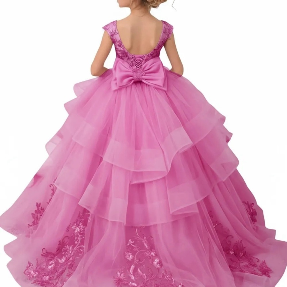 Charming pink Layered Dress